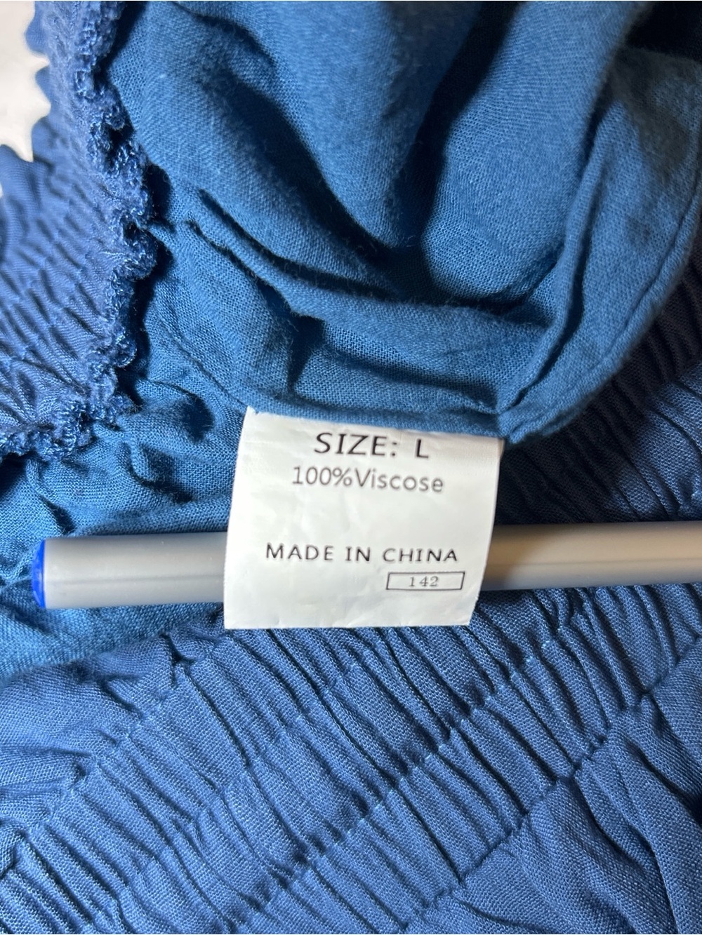 Dokotoo size L Wide Leg Smocked Waist Pants - Blue - Picture 8 of 8